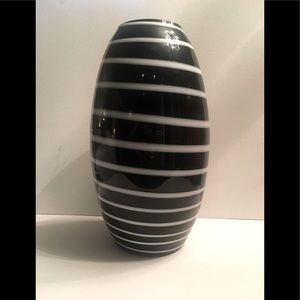 Black and White Glass Vase